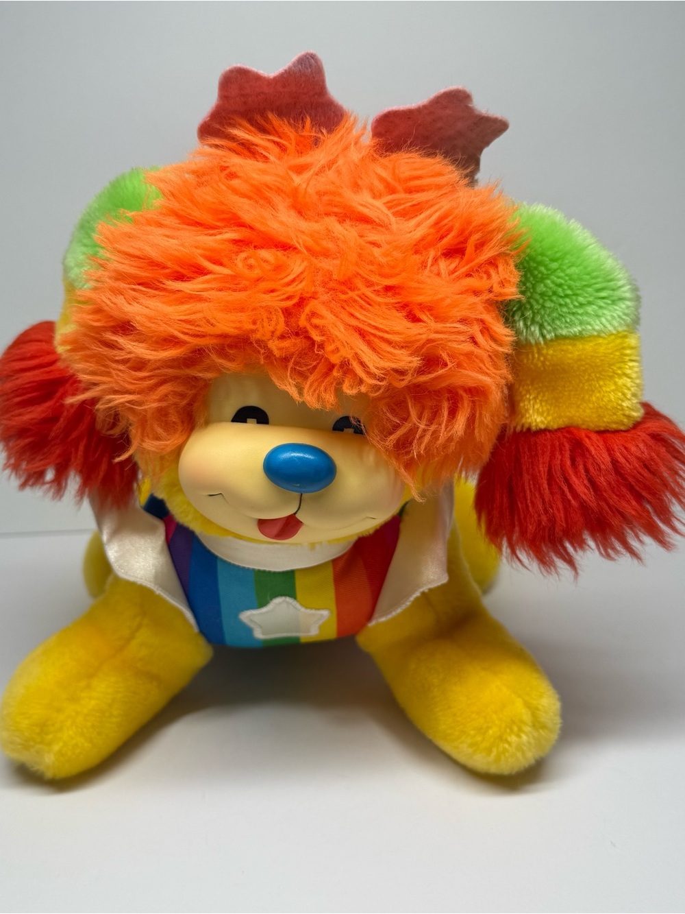 1983 Vintage Hallmark Rainbow Brite Puppy Bright Plush Dog 10" Mattel Stuffed